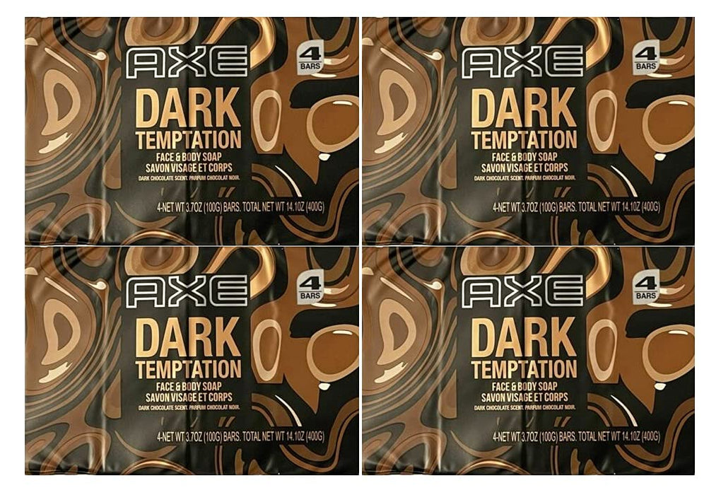 Axe Dark Temptation Men's Bar Soaps, 4-Pack , 4 x 3.5 oz