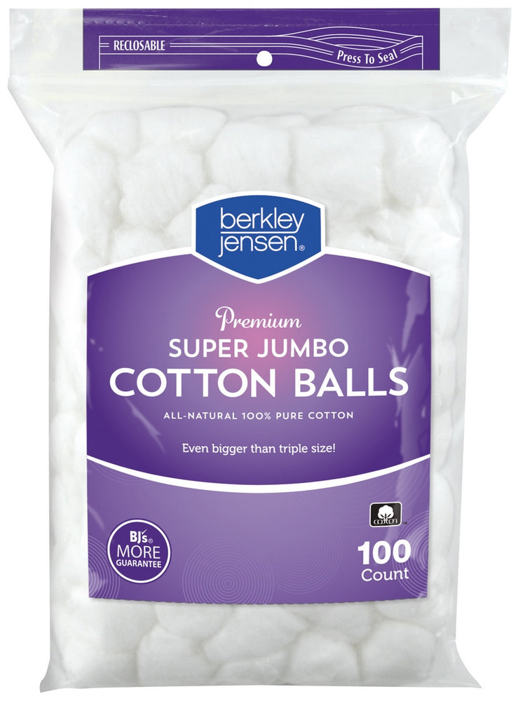 Berkley Jensen Super Jumbo Cotton Balls, 100 ct —