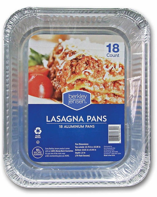 Berkley Jensen Aluminum Lasagna Pans, 18 ct