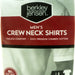 Berkley Jensen Men's Crew Neck Shirts White, L, 6 ct