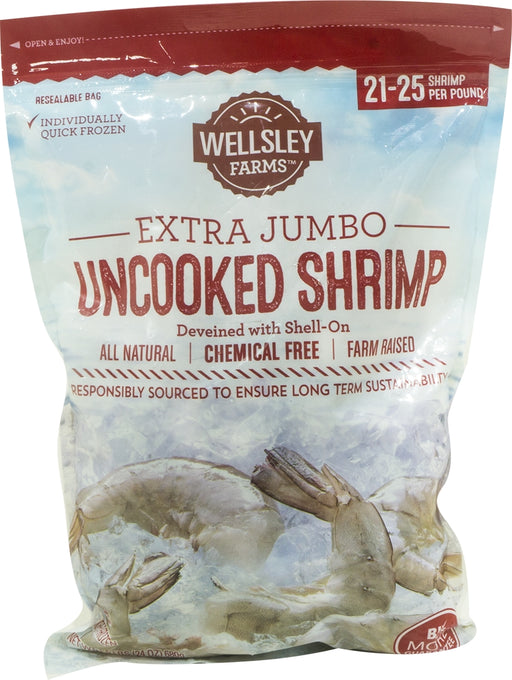 Wellsley Farms Extra Jumbo Uncooked Shrimp, 640 gr