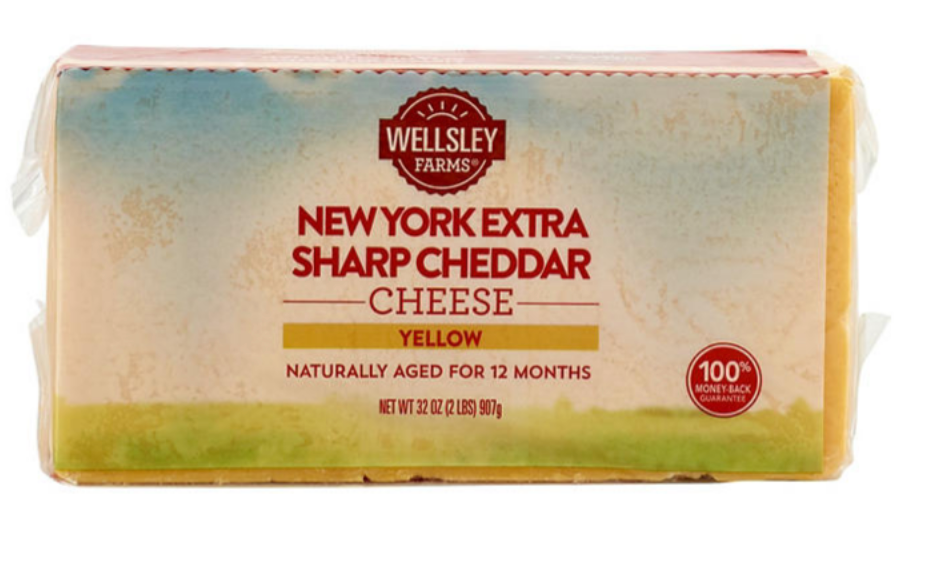 Wellsley Farms Block New York Extra-Sharp Yellow Cheddar Cheese , 32 oz