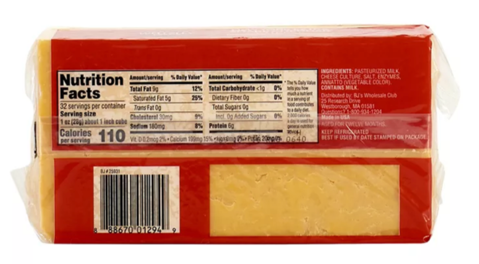 Wellsley Farms Block New York Extra-Sharp Yellow Cheddar Cheese , 32 oz