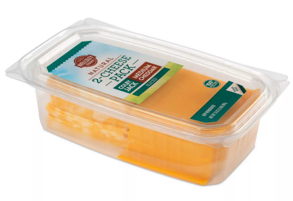 Wellsley Farms Sliced Medium Cheddar & Colby Jack Cheese , 32 oz