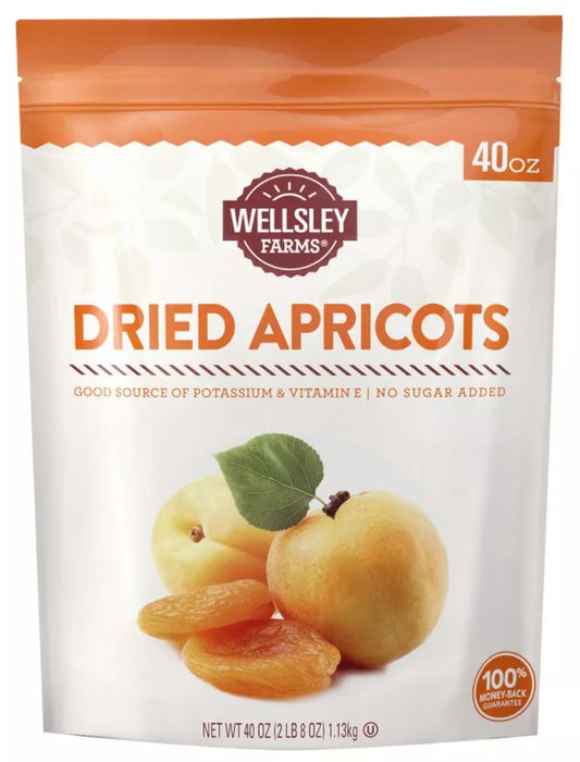 Wellsley Farms Gourmet Dried Apricots , 40 oz