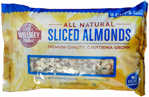 Wellsley Farms All Natural Sliced Almonds, 32 oz