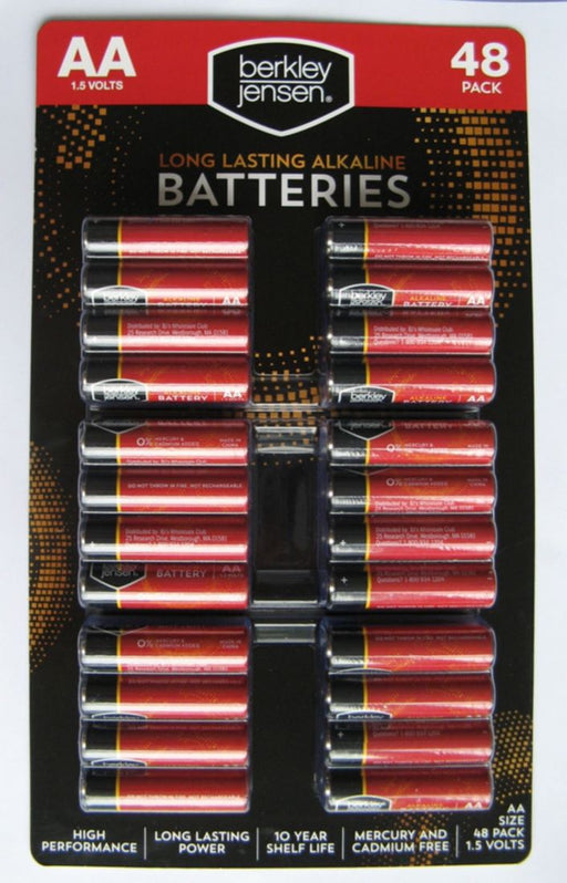 Berkley Jensen AA Alkaline Batteries, 48-pack