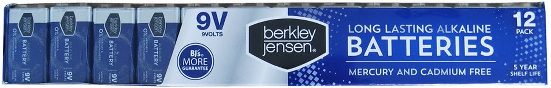 Berkley Jensen 9V Alkaline Batteries, 12-pack