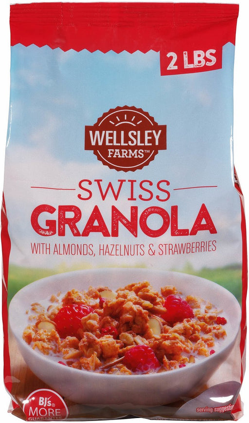 Wellsley Farms Swiss Granola with Almonds, Hazelnuts & Strawberries, 32 oz