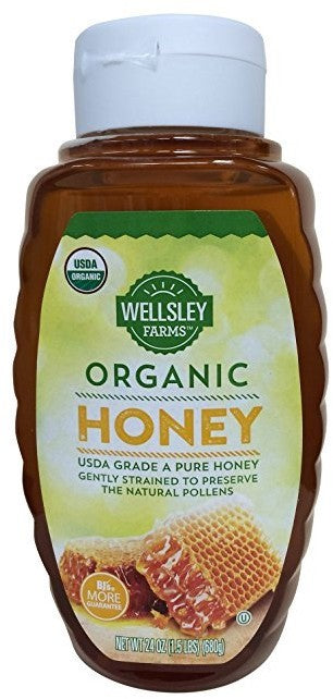 Wellsley Farms Organic Honey, 24 oz