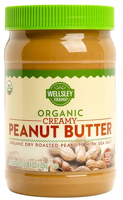 Wellsley Farms Organic Creamy Peanut Butter , 36 oz