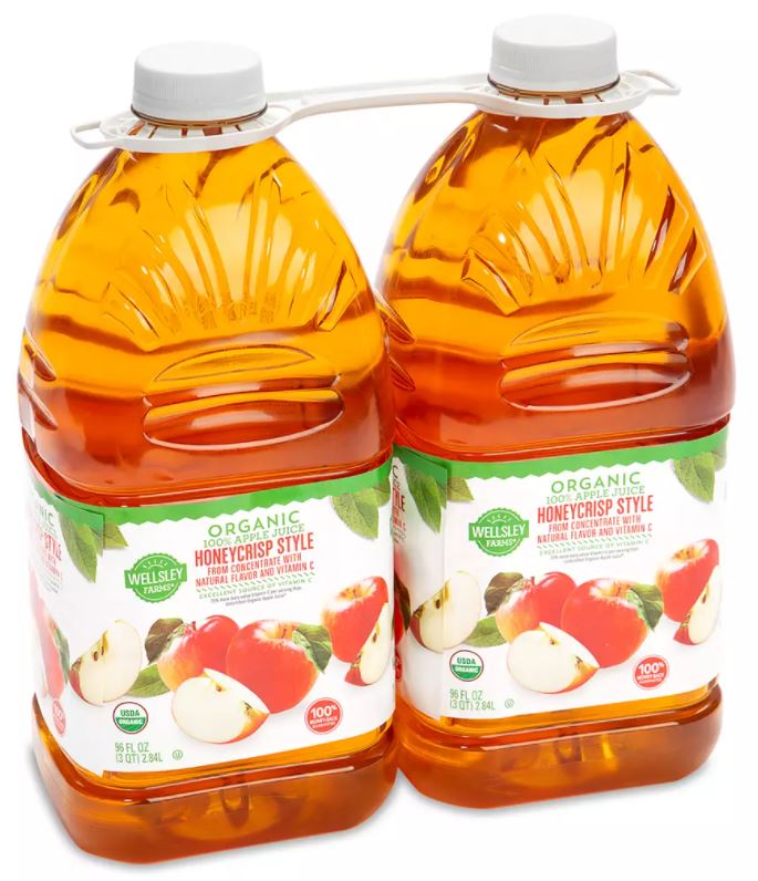 Wellsley Farms Organic Honeycrisp Apple Juice, 2-Pack , 2 x 96 oz