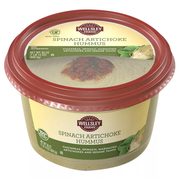 Wellsley Farms Signature Spinach & Artichoke Hummus , 30 oz