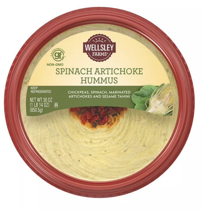 Wellsley Farms Signature Spinach & Artichoke Hummus , 30 oz