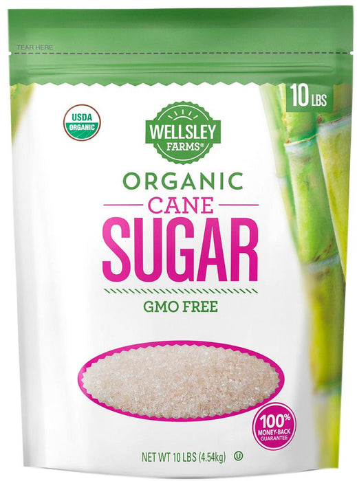 Wellsley Farm Organic Cane Sugar, 10 lbs