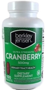 Berkley Jensen Ultra Strength Cranberry Tablets, 500 mg, 150 ct