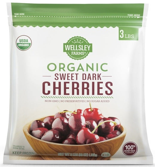 Wellsley Farms Organic Sweet Dark Cherries, 1.36 kg