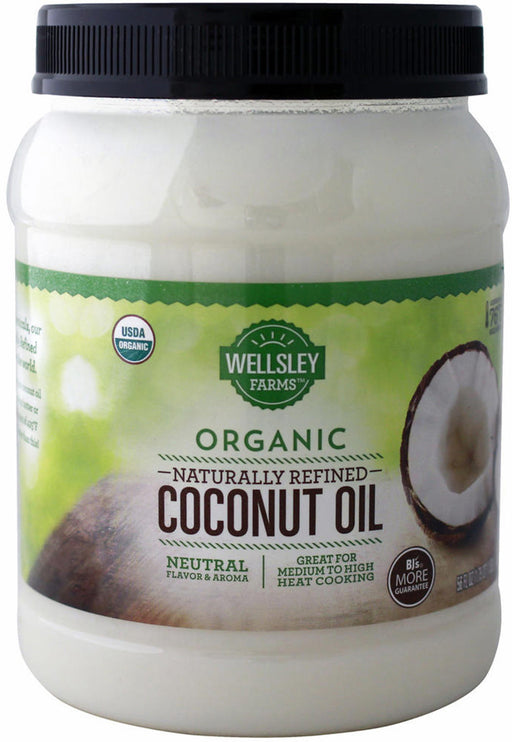 Wellsley Farms Coconut Oil, Organic, Naturally Refined, 56 oz