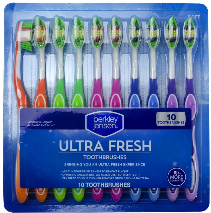 Berkley Jensen Ultra Fresh Toothbrushes, Value Pack, 10 ct