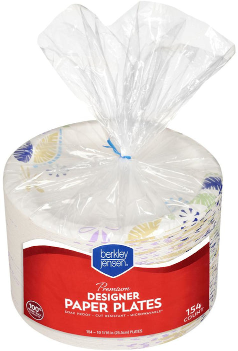 Berkley Jensen Premium Designer Paper Plates, 154 ct