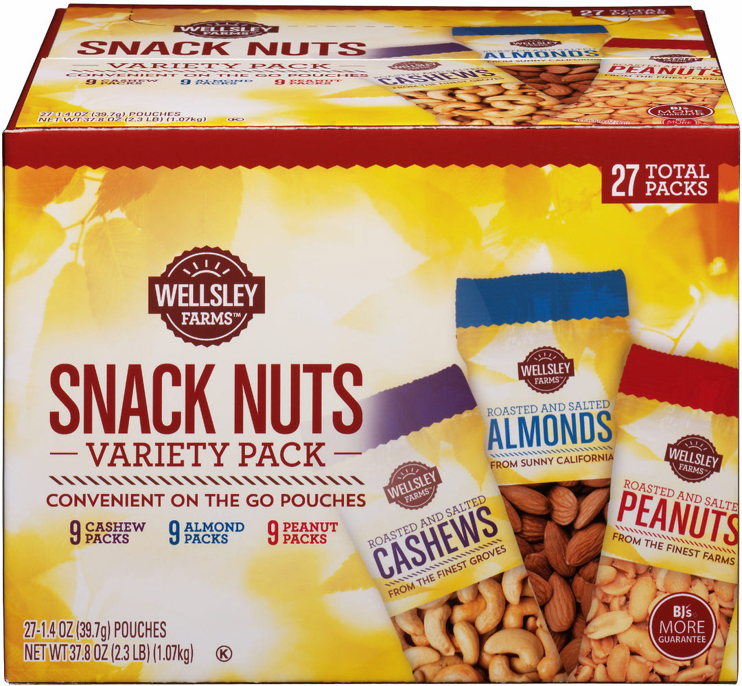 Wellsley Farms Snack Nuts Variety Pack, 27 ct - 1.4 oz