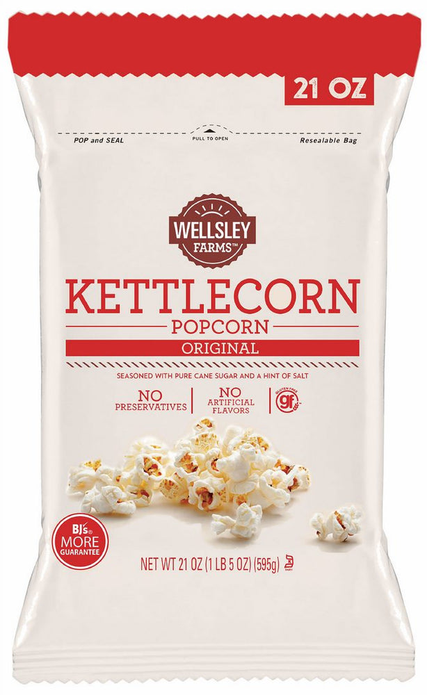 Wellsley Farms KettleCorn Original Popcorn, 21 oz