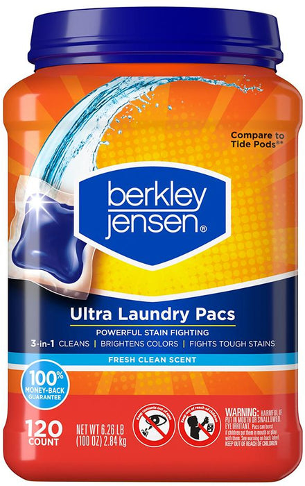 Berkley Jensen Ultra Laundry Pacs , 120 ct