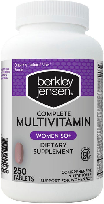 Berkley Jensen Women 50+ Multi-Vitamin Dietary Supplement Tablets, 250 ct