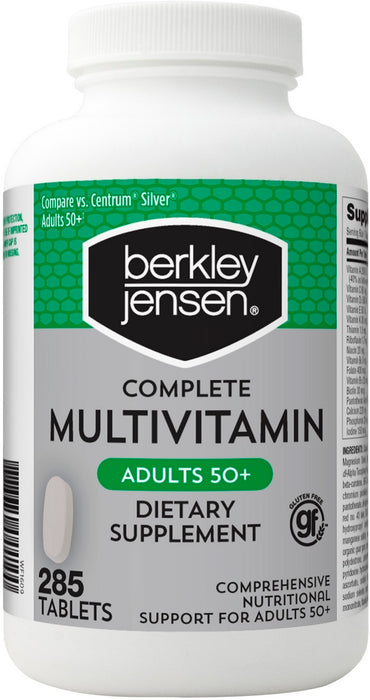 Berkley Jensen 50+ Multi-Vitamin Dietary Supplement Tablets, 285 ct