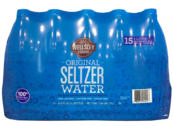 Wellsley Farms Seltzer Water, 15 x 1 L