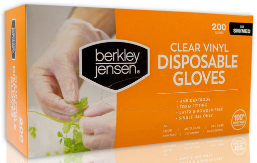 Berkley Jensen Large Disposable Vinyl Gloves, Size S/M, 200 ct