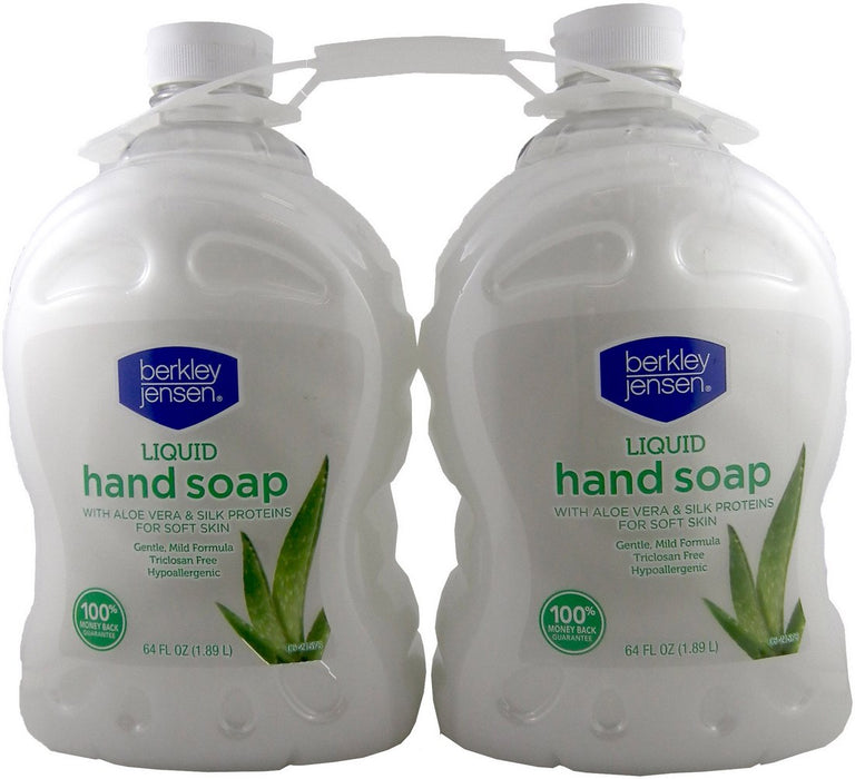 Berkley Jensen Liquid Hand Soap with Aloe Vera, 2 x 64 oz
