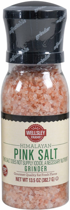 Wellsley Farms Himalayan Pink Salt with Grinder, 13.5 oz