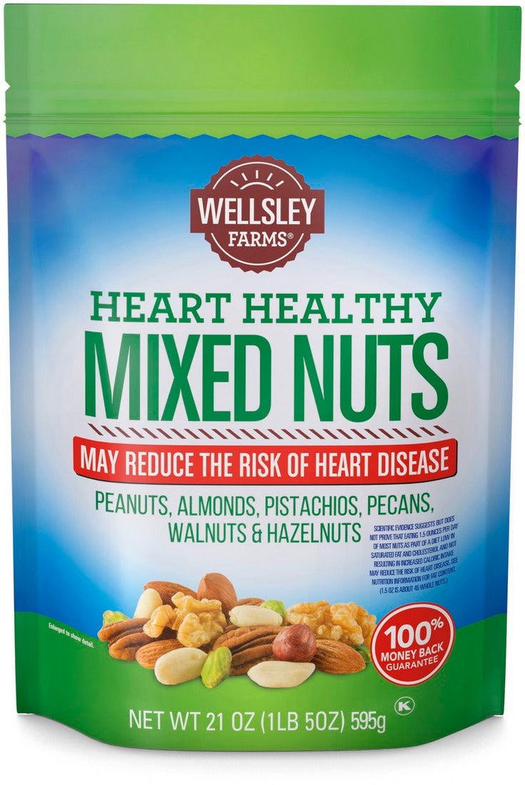 Wellsley Farms Heart Healthy Mixed Nuts, 21 oz —