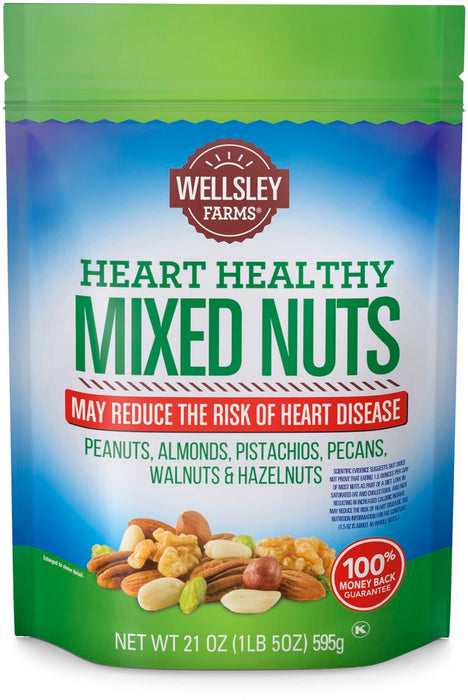 Wellsley Farms Heart Healthy Mixed Nuts, 21 oz