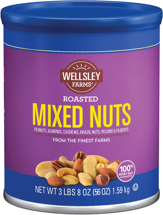 Wellsley Farms Roasted Mix Nuts, 56 oz (3 lbs)