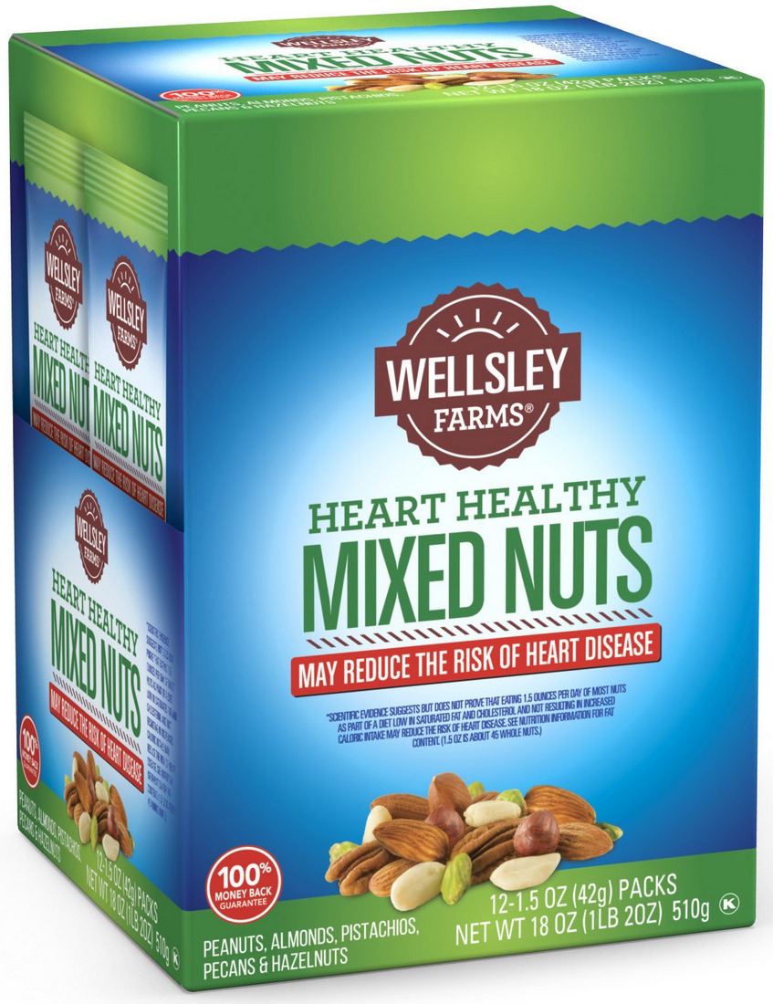 Wellsley Farms Heart Healthy Mixed Nuts, 12 x 1.5 oz —