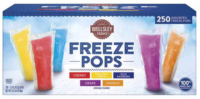 Wellsley Farms Freezer Pops , 250 ct