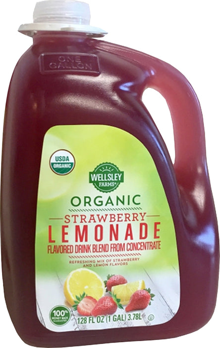 Wellsley Farms Organic Straberry Lemonade Juice, 128 oz