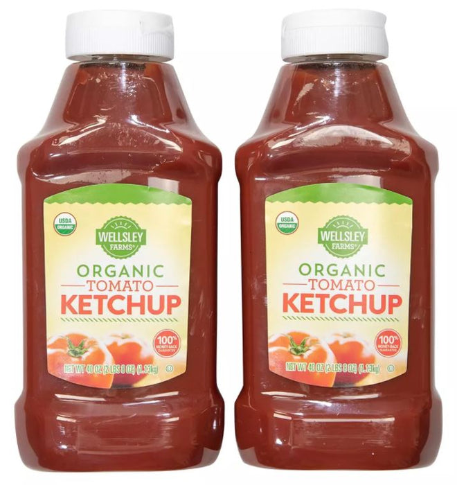 Wellsley Farms Organic Tomato Ketchup, 2-Pack , 2 x 40 oz