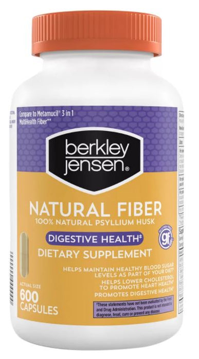 Berkley Jensen Natural Fiber Vitamins Capsules , 600 ct