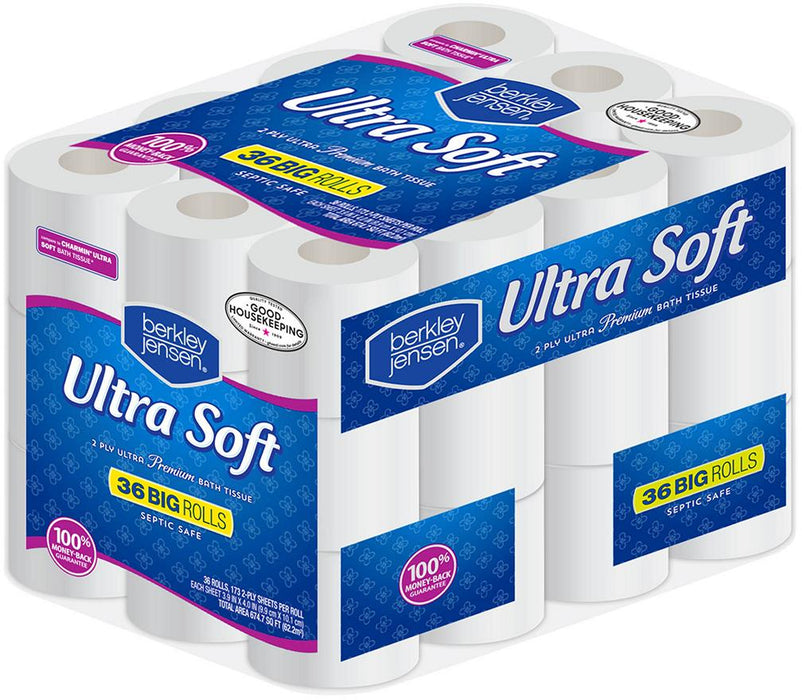 Berkley Jensen Ultra Soft 173 Sheet 2-Ply Bath Tissue, 36 ct