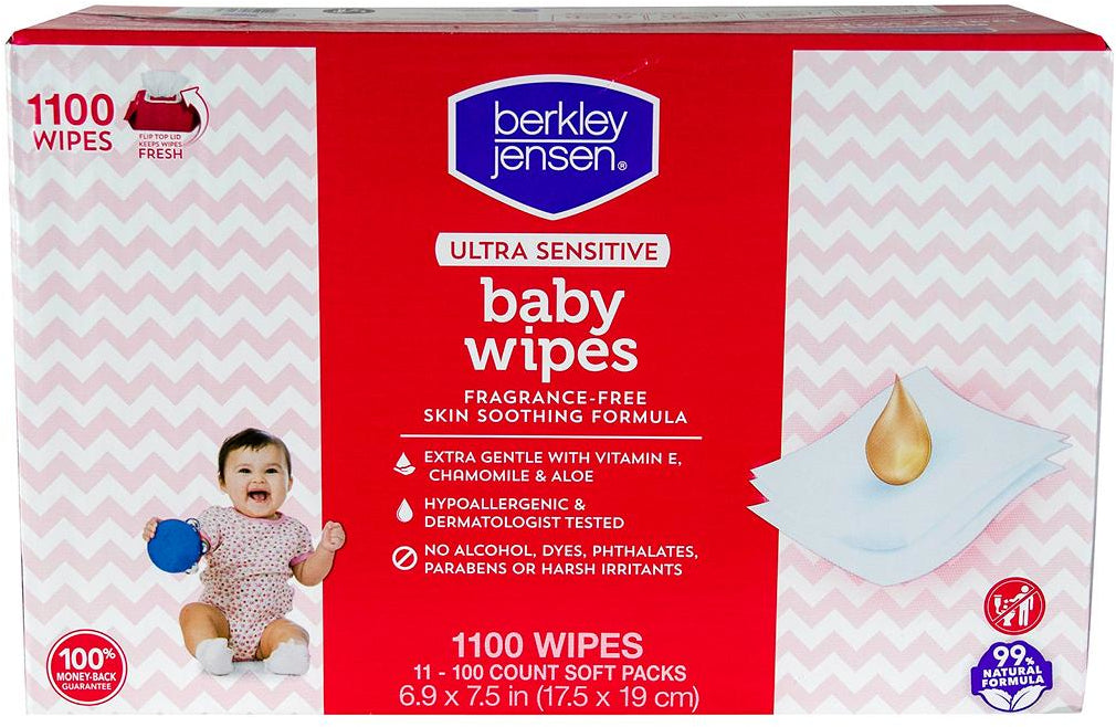 Berkley Jensen Ultra Sensitive Baby Wipes, 1100 ct