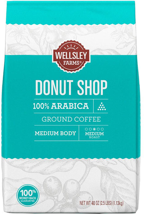 Wellsley Farms Donut Shop 100% Arabica Coffee, 40 oz