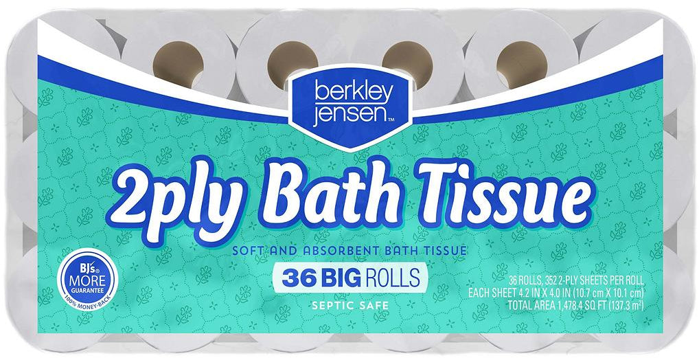 Berkley Jensen Big Roll 352 Sheet 2 Ply Bath Tissue, 36 ct