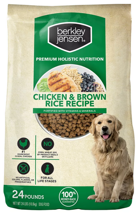 Berkley Jensen Chicken & Brown Rice Dry Dog Food , 24 lbs