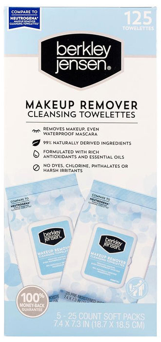 Berkley Jensen Makeup Remover Cleansing Towelettes, 125 ct