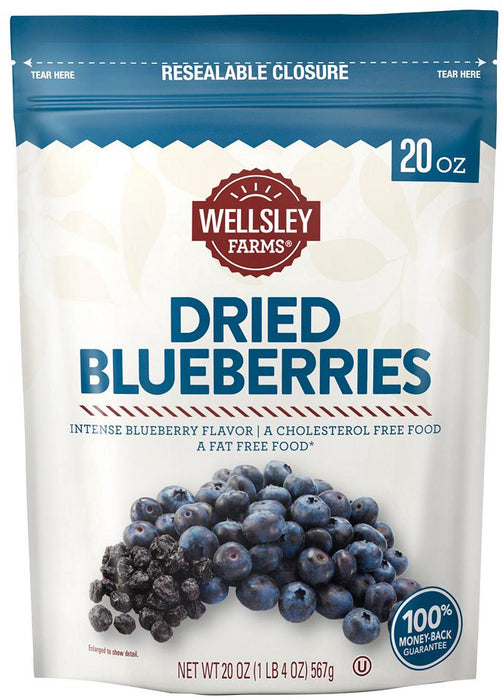 Wellsley Farms Dried Blueberries, 20 oz