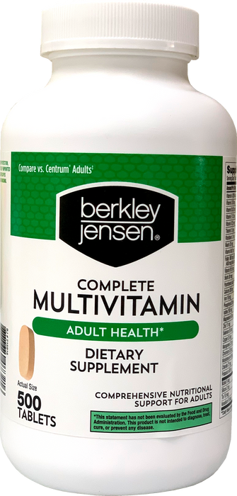 Berkley Jensen Complete Multivitamin Adult Health Dietary Supplement, 500 ct