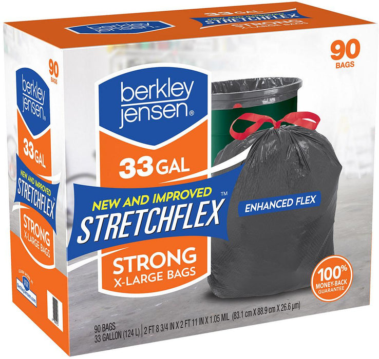Berkley Jensen Stretchflex X-Large Kitchen Bags 33 Gal, 90 ct